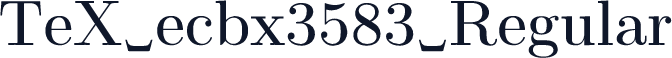 TeX ecbx3583 Regular