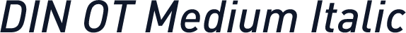 DIN OT Medium Italic