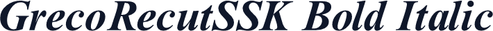 GrecoRecutSSK Bold Italic