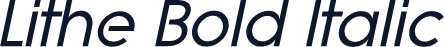 Lithe Bold Italic