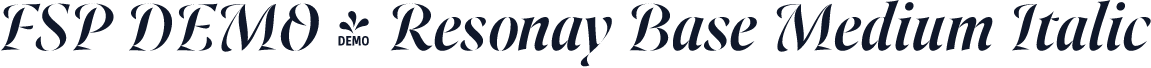 FSP DEMO - Resonay Base Medium Italic