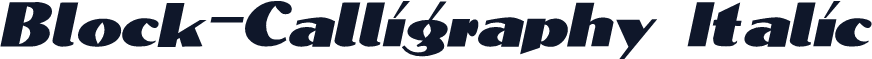 Block-Calligraphy Italic