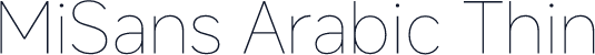 MiSans Arabic Thin