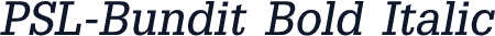 PSL-Bundit Bold Italic