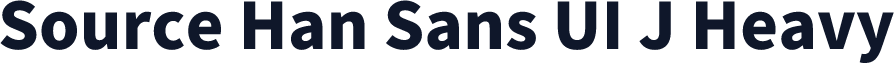 Source Han Sans UI J Heavy
