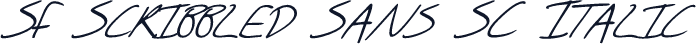 SF Scribbled Sans SC Italic