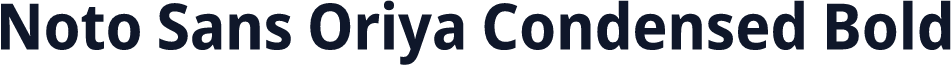 Noto Sans Oriya Condensed Bold