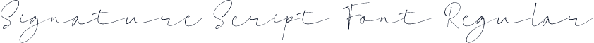 Signature Script Font Regular