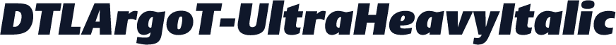 DTLArgoT-UltraHeavyItalic