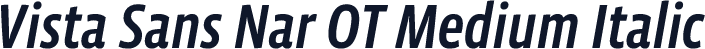 Vista Sans Nar OT Medium Italic