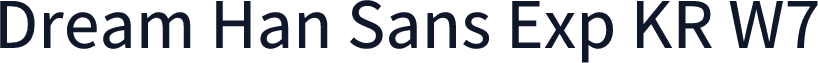 Dream Han Sans Exp KR W7