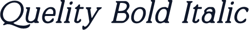 Quelity Bold Italic