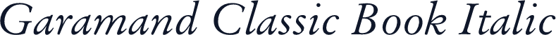 Garamand Classic Book Italic