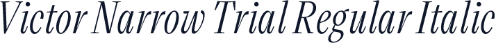 Victor Narrow Trial Regular Italic