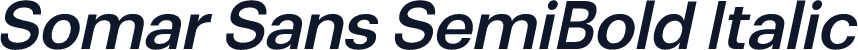 Somar Sans SemiBold Italic