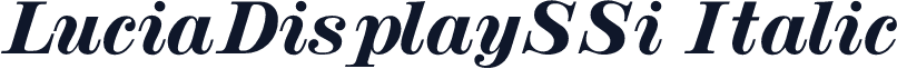 LuciaDisplaySSi Italic