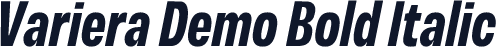 Variera Demo Bold Italic