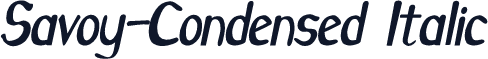 Savoy-Condensed Italic
