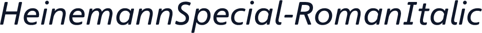 HeinemannSpecial-RomanItalic