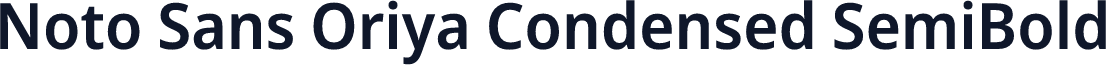 Noto Sans Oriya Condensed SemiBold