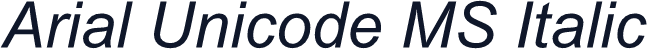 Arial Unicode MS Italic