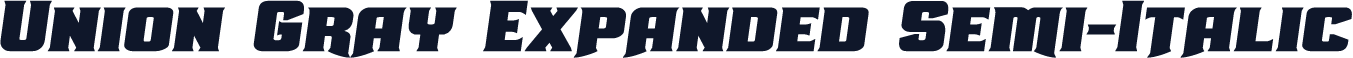 Union Gray Expanded Semi-Italic
