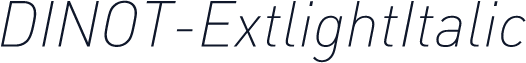 DINOT-ExtlightItalic