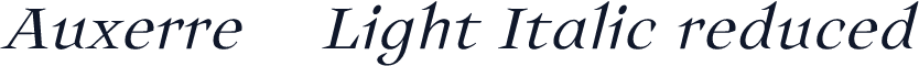 Auxerre 46 Light Italic reduced