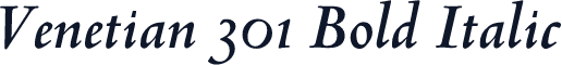 Venetian 301 Bold Italic