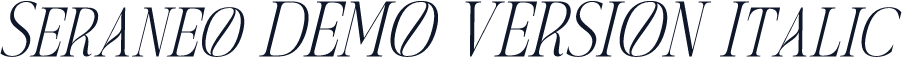 Seraneo DEMO VERSION Italic
