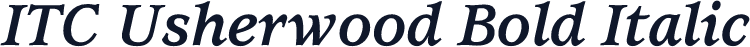 ITC Usherwood Bold Italic