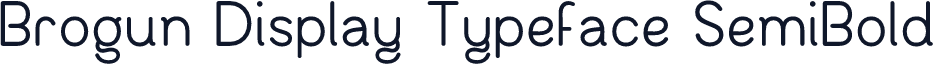 Brogun Display Typeface SemiBold