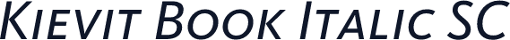 Kievit Book Italic SC