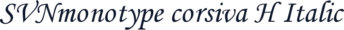 SVNmonotype corsiva H Italic