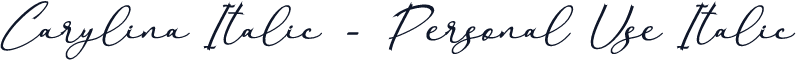 Carylina Italic - Personal Use Italic