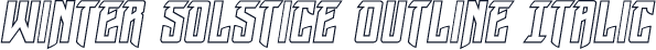Winter Solstice Outline Italic