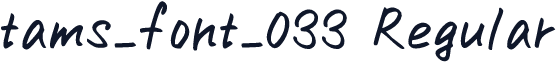 tams_font_033 Regular