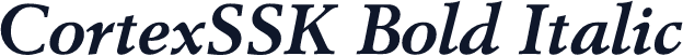 CortexSSK Bold Italic