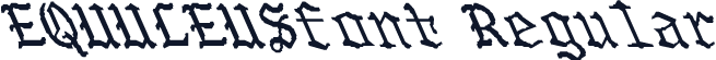 EQUULEUSfont Regular
