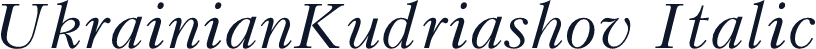 UkrainianKudriashov Italic