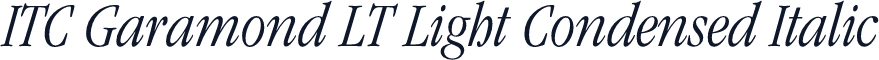 ITC Garamond LT Light Condensed Italic