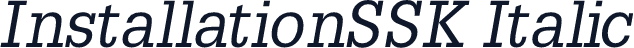 InstallationSSK Italic