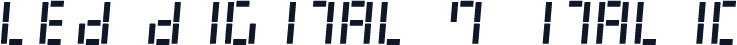 LED Digital 7 Italic
