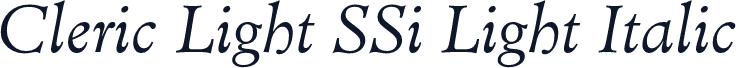 Cleric Light SSi Light Italic