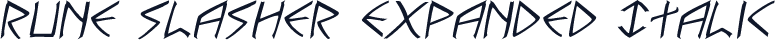 Rune Slasher Expanded Italic
