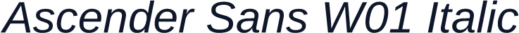 Ascender Sans W01 Italic