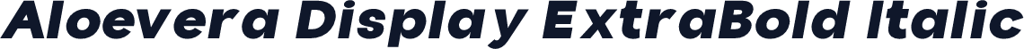 Aloevera Display ExtraBold Italic