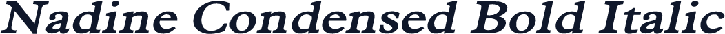 Nadine Condensed Bold Italic