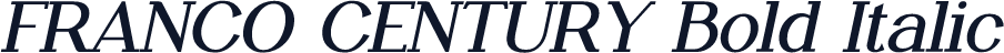 FRANCO CENTURY Bold Italic