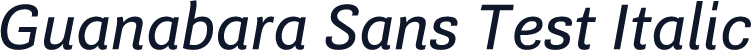 Guanabara Sans Test Italic